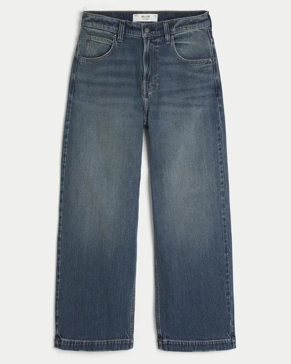 Dark Wash Dice Graphic Super Baggy Jeans
