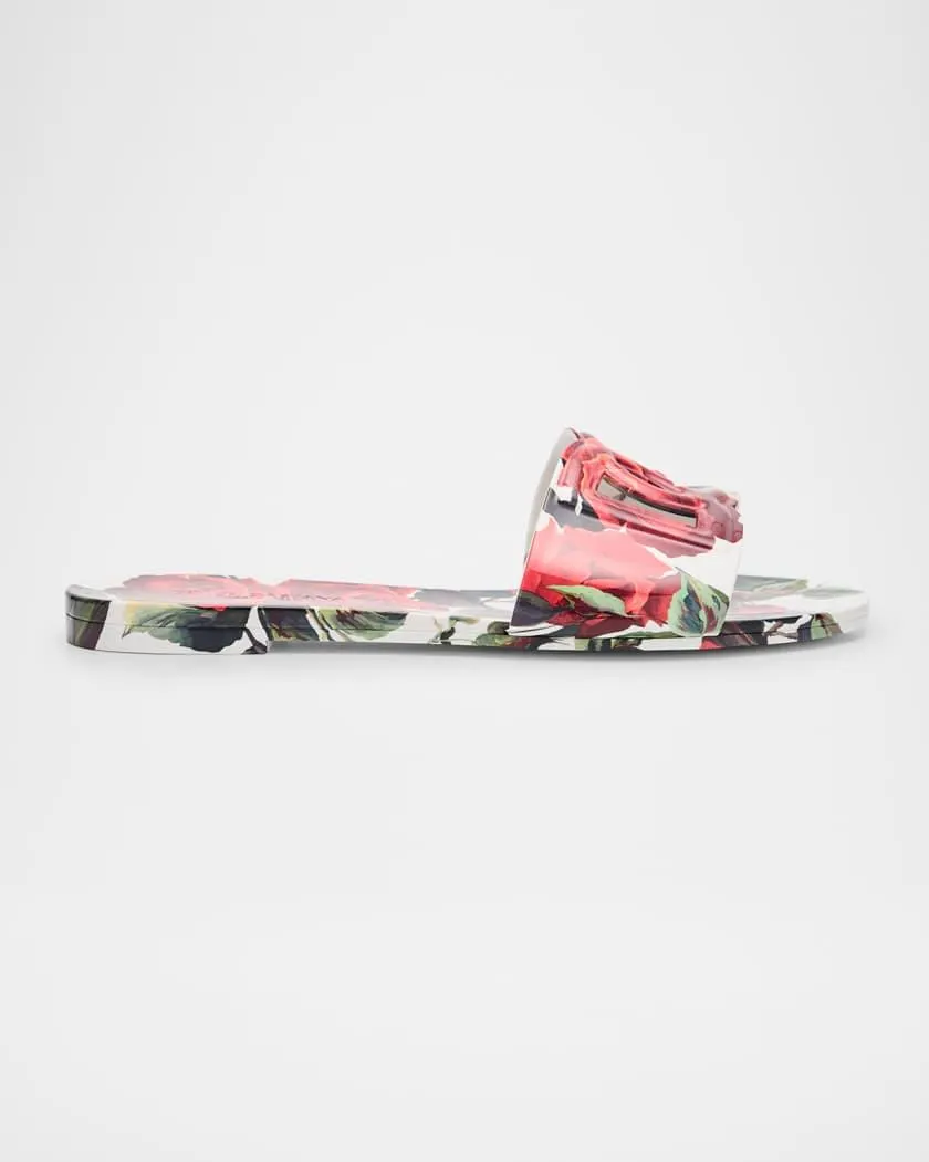 Bianca Floral Rubber DG Flat Sandals