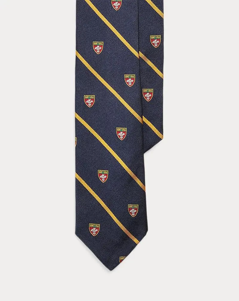 Striped Silk Narrow Club Tie