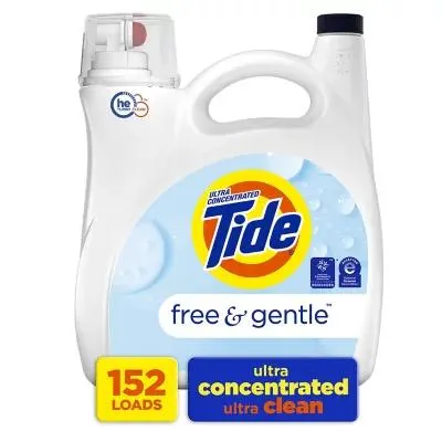 Tide Free & Gentle Liquid Laundry Detergent 170 fl. oz., 152 loads