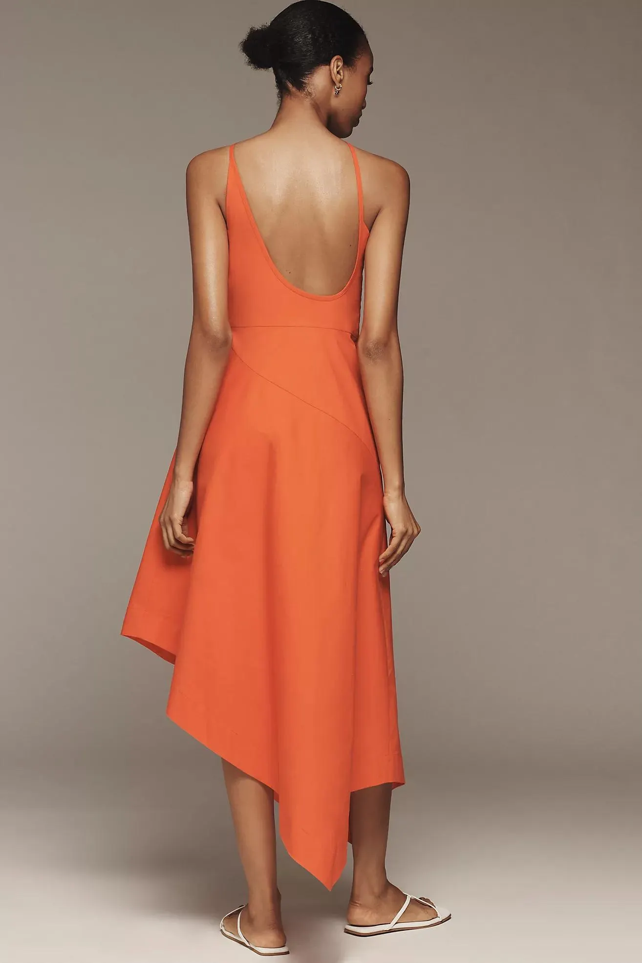 Yukiko Noritake x Anthropologie Asymmetrical Floral Midi Dress