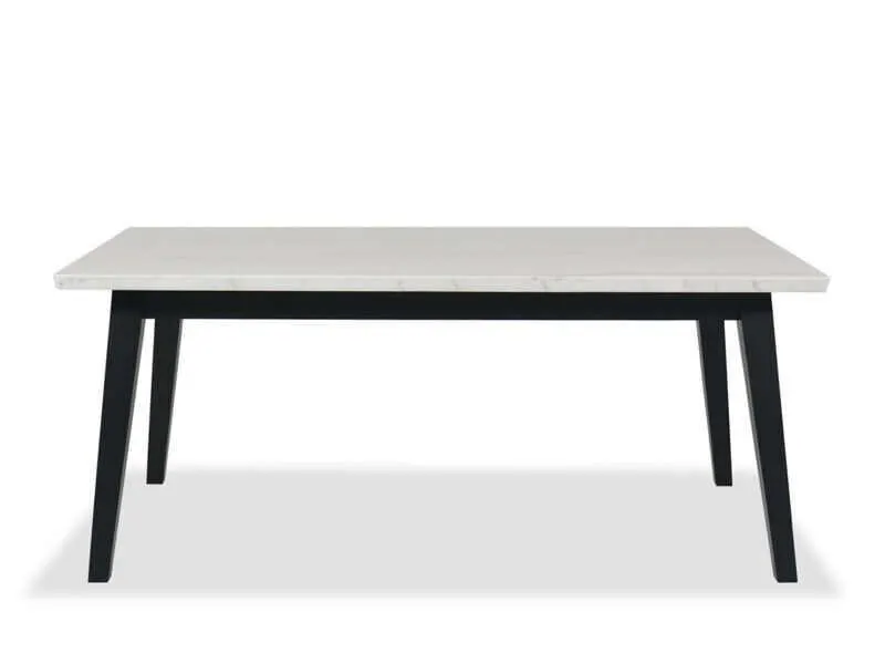 Vida 72" White Marble Top Dining Table
