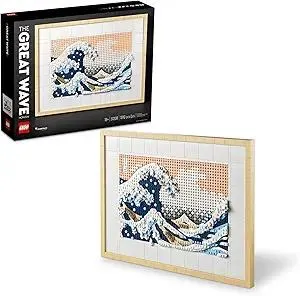 LEGO Art Hokusai The Great Wave Framed Japanese Wall Art Building Set - Unique Wall Decor for Home, Room, or Office - Fun Activity for Adults, Ages 18+ - Gift for Men and Women - 31208