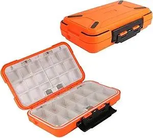 Fishing Lure Boxes, Waterproof Portable Tackle Box Organizer with Storing Tackle Set Plastic Storage - Mini Utility Lures Fishing Box, Small Organizer Box Containers for Trout, Jewelry, Bead…