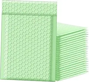 Famagic Bubble Mailers 6x10 Inch 25pc Mint Green Shipping Bags, Chic Packaging Bags For Small Business, Colored Padded Mailing Envelopes, Opaque Matte Self Seal Bubble Poly Mailers Bulk #0