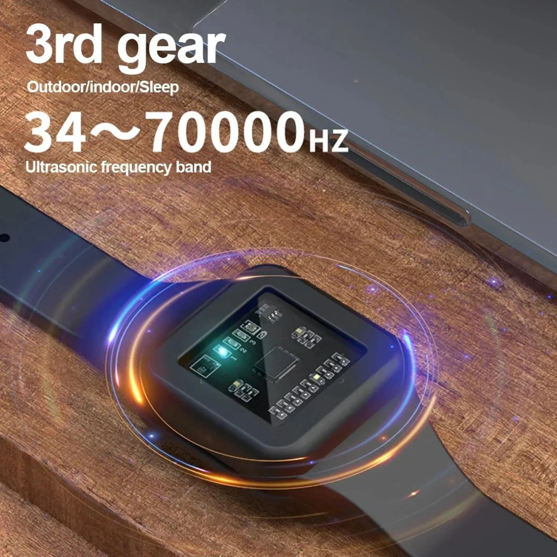 Pulsera ultrasónica portátil repelente de mosquitos reloj electrónico de frecuencia ajustable pulsera repelente de mosquitos para exteriores