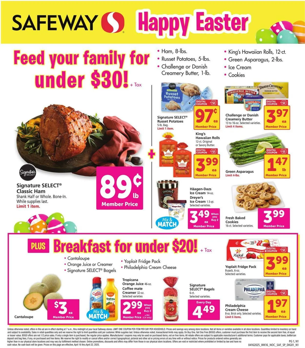Weekly ad Safeway Current weekly ad from April 16 to April 22 2025 - Page 1