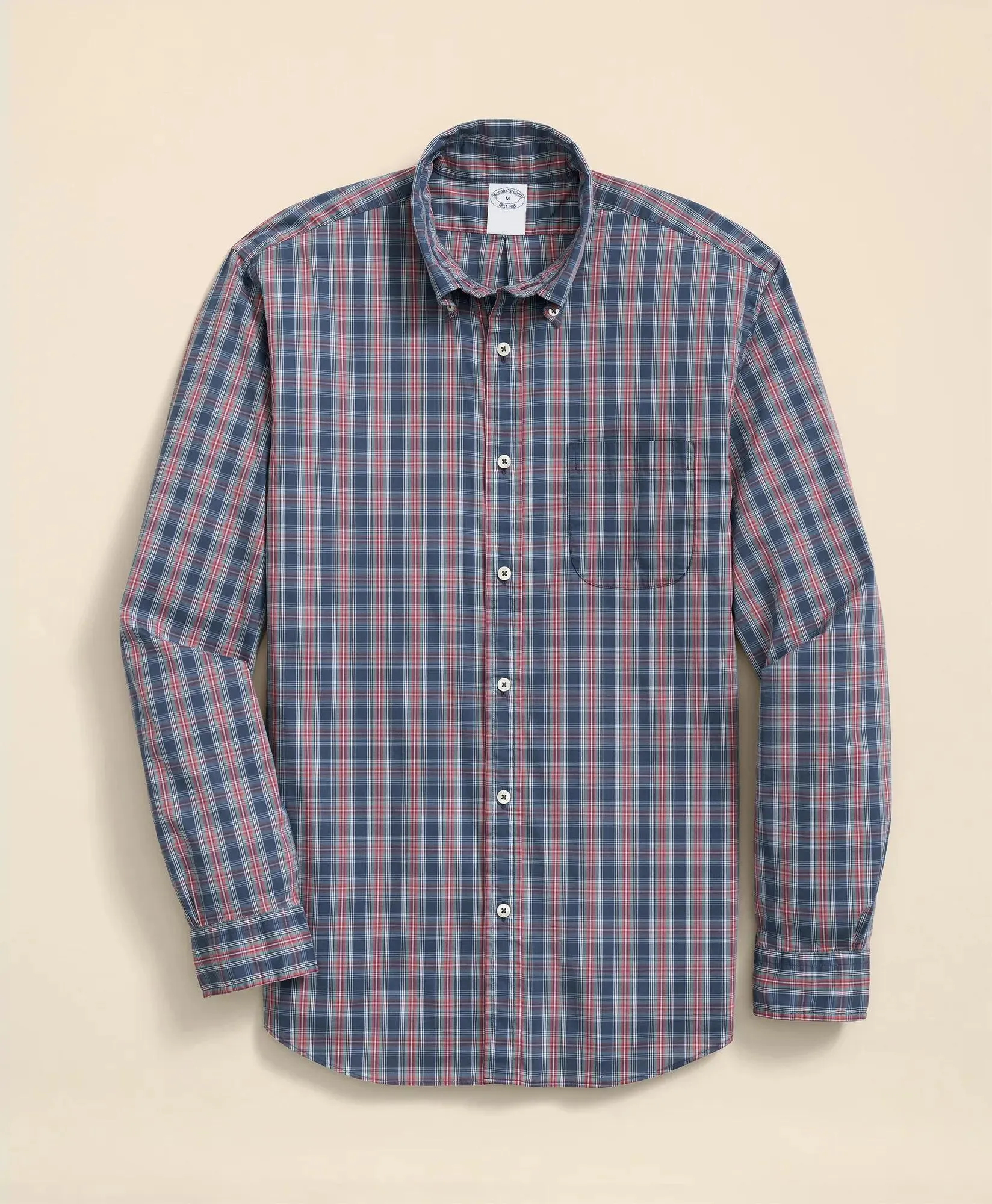 Performance Series Stretch Polo Button-Down Collar, Tartan Sport Shirt