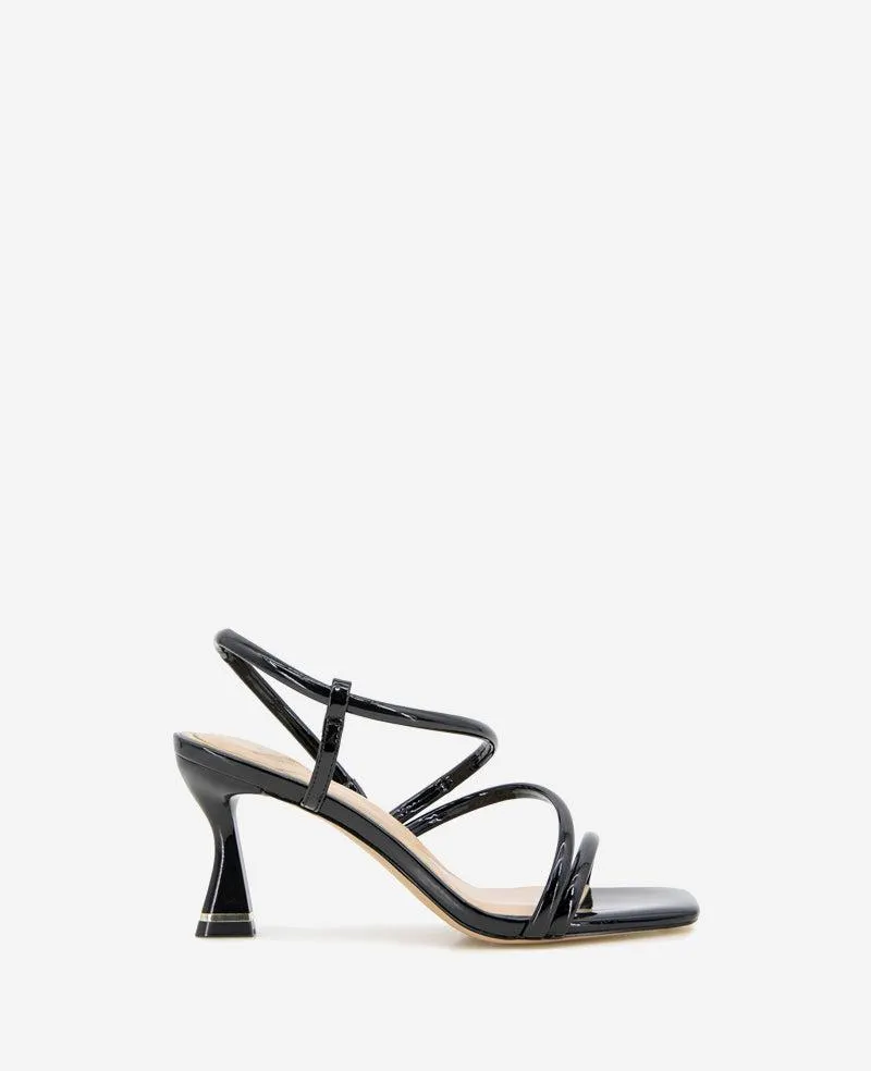Dreama Patent Strappy Heel Sandal - BLACK PATENT