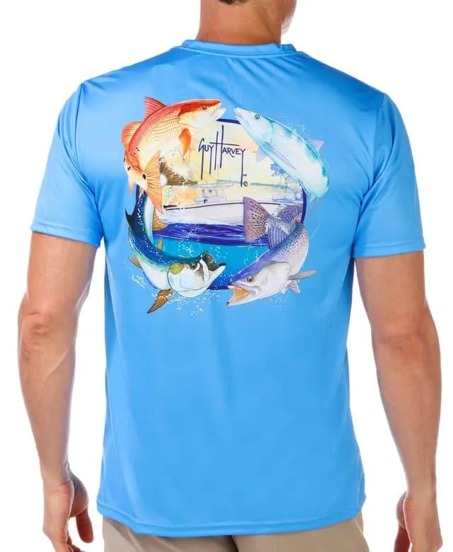 Guy Harvey Men's Short Sleeve Performance Shirt