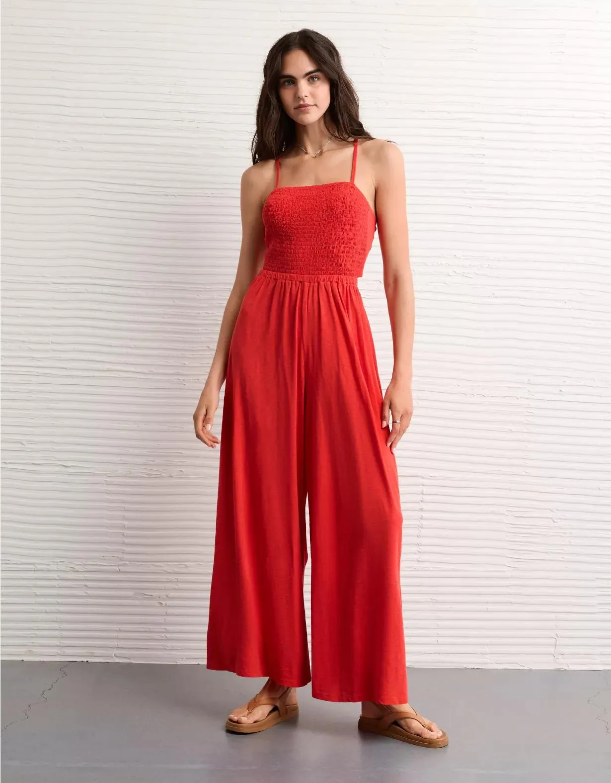 AE Sunchaser Knit Babydoll Jumpsuit