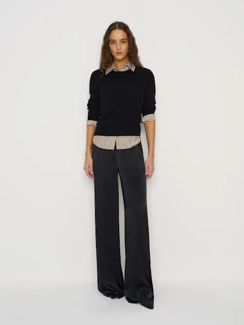 Celine Low Rise Silk Wide Leg Pant