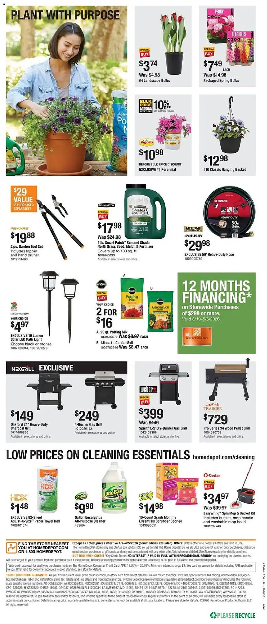 Weekly promotion The Home Depot flyer spanning from April 2 to April 5 2026 - Page 2 for Catalogue 365