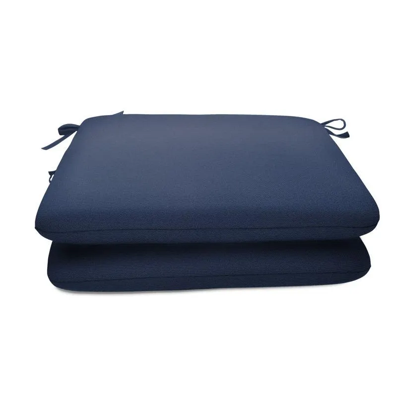 Casual Cushion Sunbrella® Fabric 2-Piece Indoor/Outdoor Seat Pad Cushion