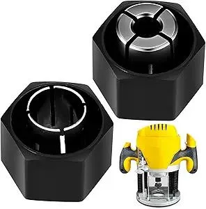 2 Pcs Router Collet Kit Replacement 1/4" and 1/2" Compatible with Dewalt Dw621 Dw616 Dw618 Dw622 Dw626 and 1613, 1617, 1618 Series Routers