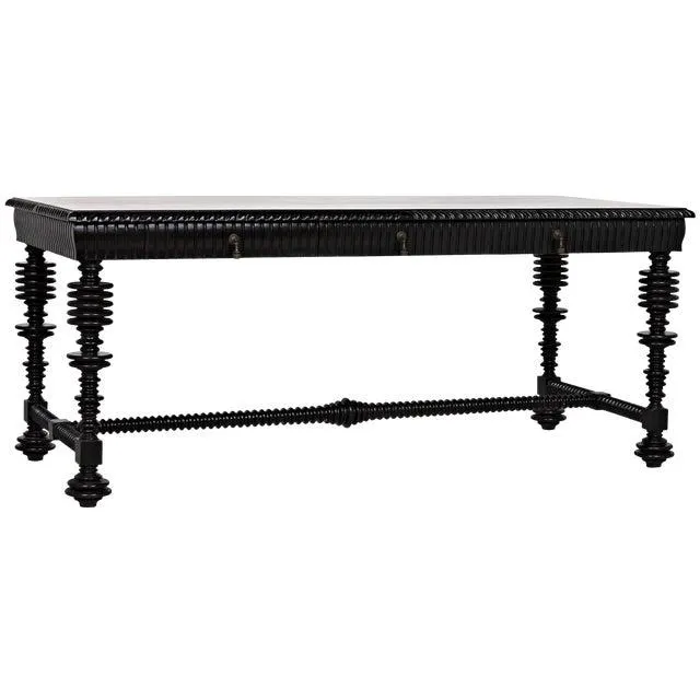 Portuguese Desk, Hand Rubbed Black