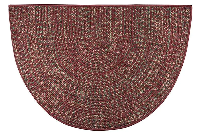 Braided Polypropylene Hearth Red Rug, 46" x 31"