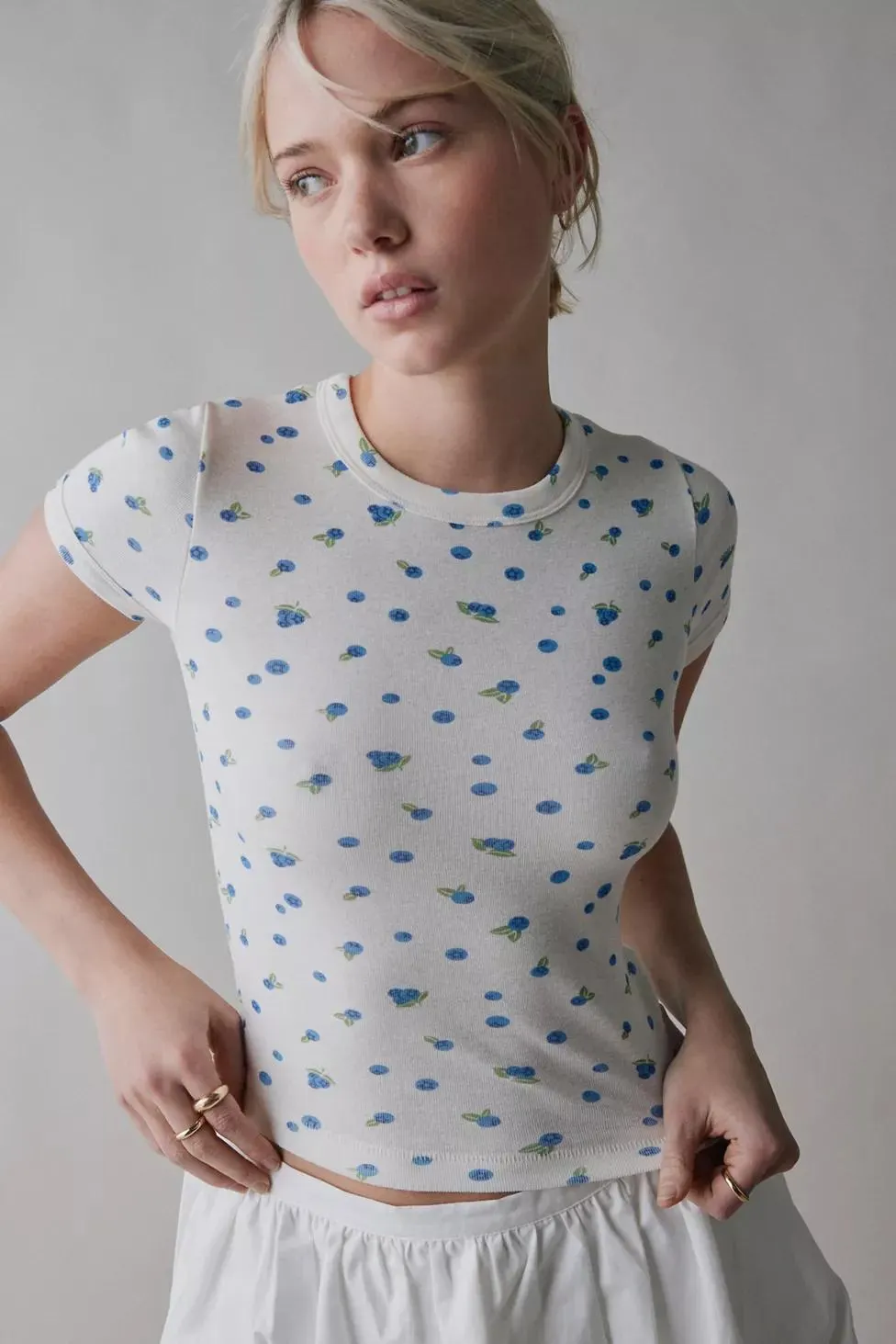 BDG Too Perfect Cropped Short Sleeve Tee