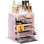 Sorbus Cosmetic Makeup and Jewelry Storage Case Display