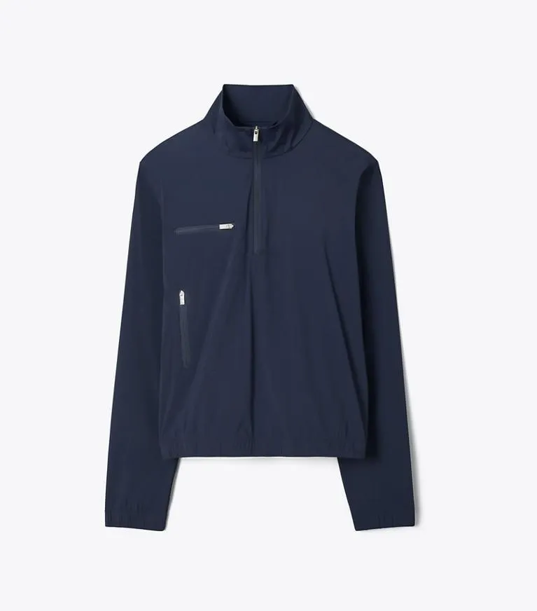 HALF-ZIP NYLON GOLF JACKET