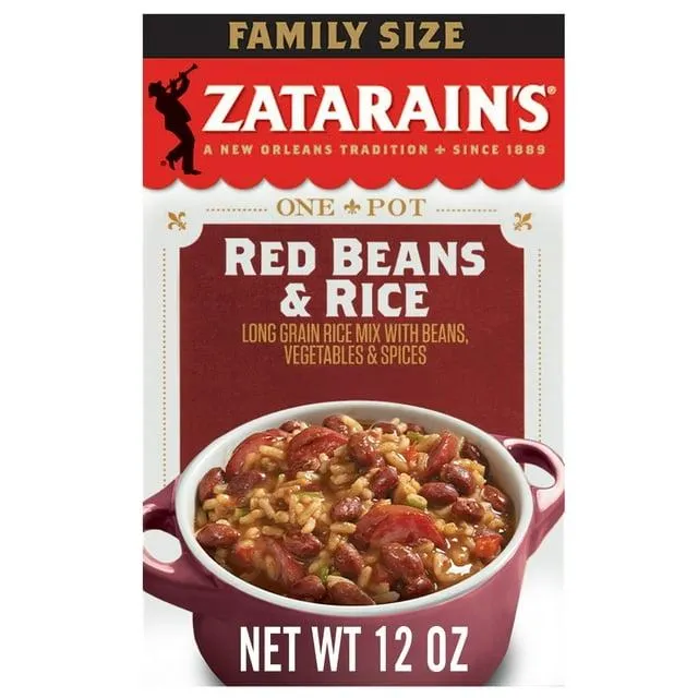 Zatarain's No Artificial Flavors Family Size Red Beans & Rice, 12 oz Box