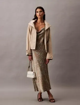 Printed Floral Textured Midi Dress