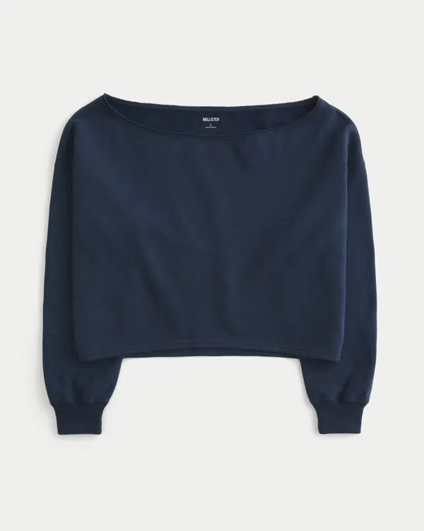 Easy Double Off-the-Shoulder Sweatshirt