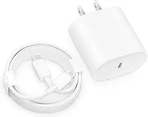Fast Charger i Phone, 20W USB C Block with 6Ft Cable Compatible with IP 14/14 Pro/14 Plus/14 Pro Max/13/13 Mini/13 Pro/13 Pro Max/12/11/X & More