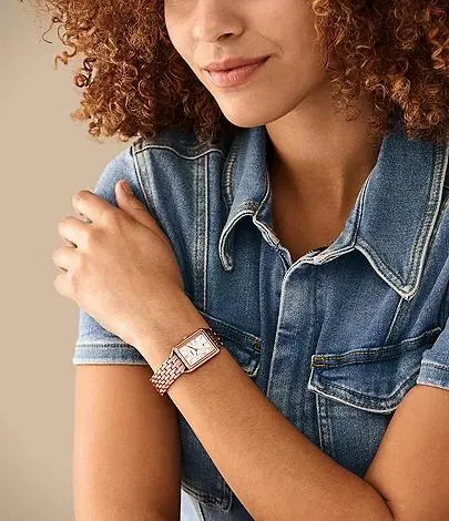 Raquel Three-Hand Date Rose Gold-Tone Stainless Steel Watch