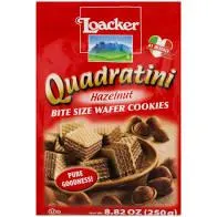 Loacker - Quadratini Hazelnut Wafer Cookies 8.82 Oz