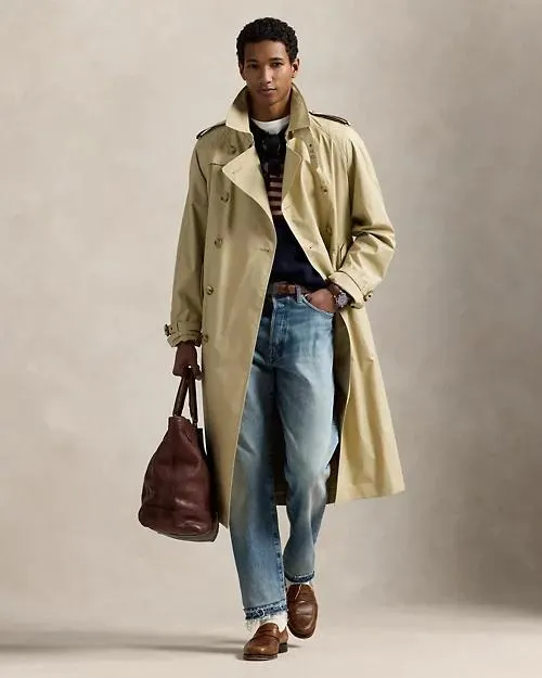 Stretch Poplin Trench Coat