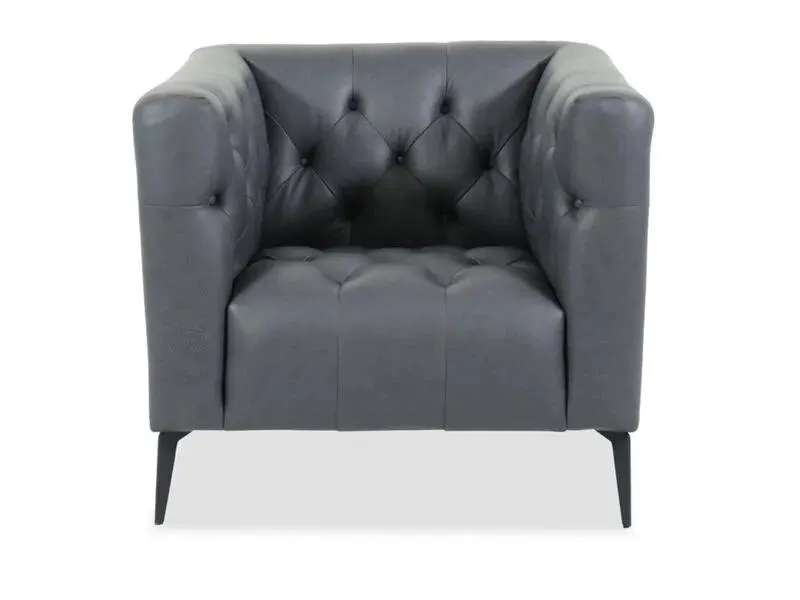 Nicolla Gray Leather Chair
