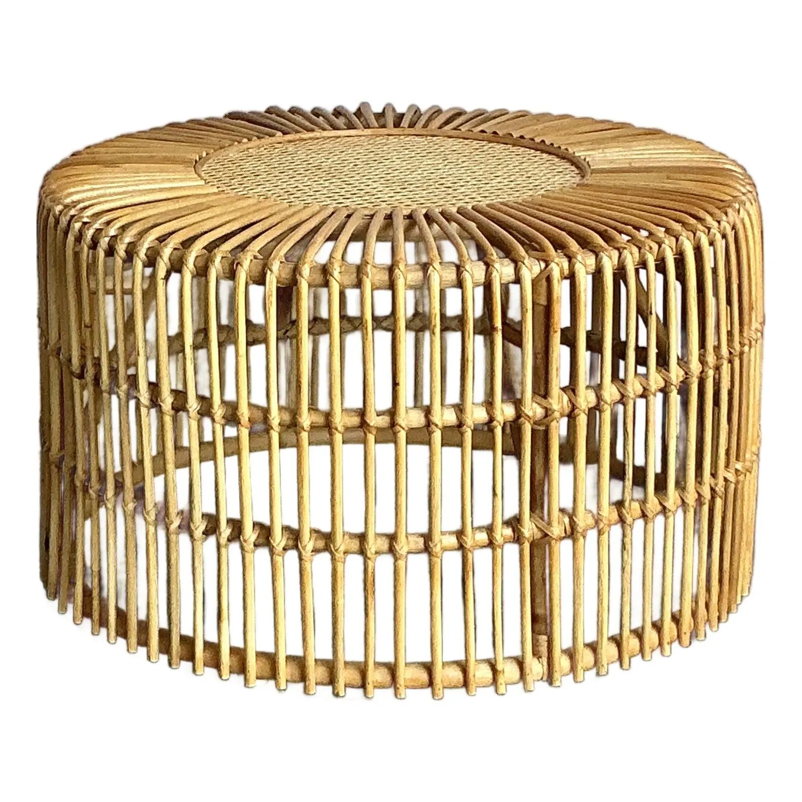 Vintage Boho Spike Rattan Coffee Table