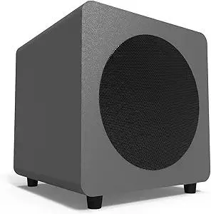 Kanto SUB8VMG Sealed Powered Subwoofer | 300W Peak Power | 8" Woofer | Matte Grey