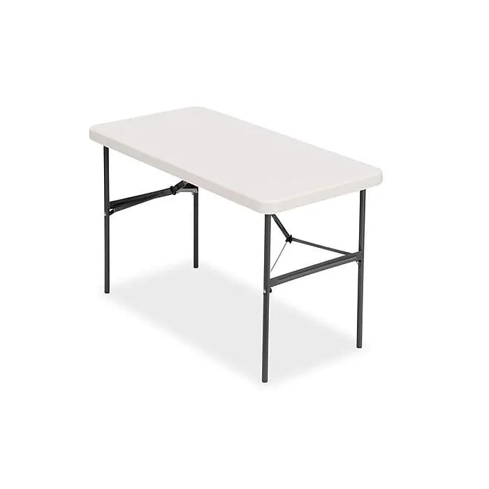 Staples 4' x 24" Heavy Duty Plastic Folding Table,