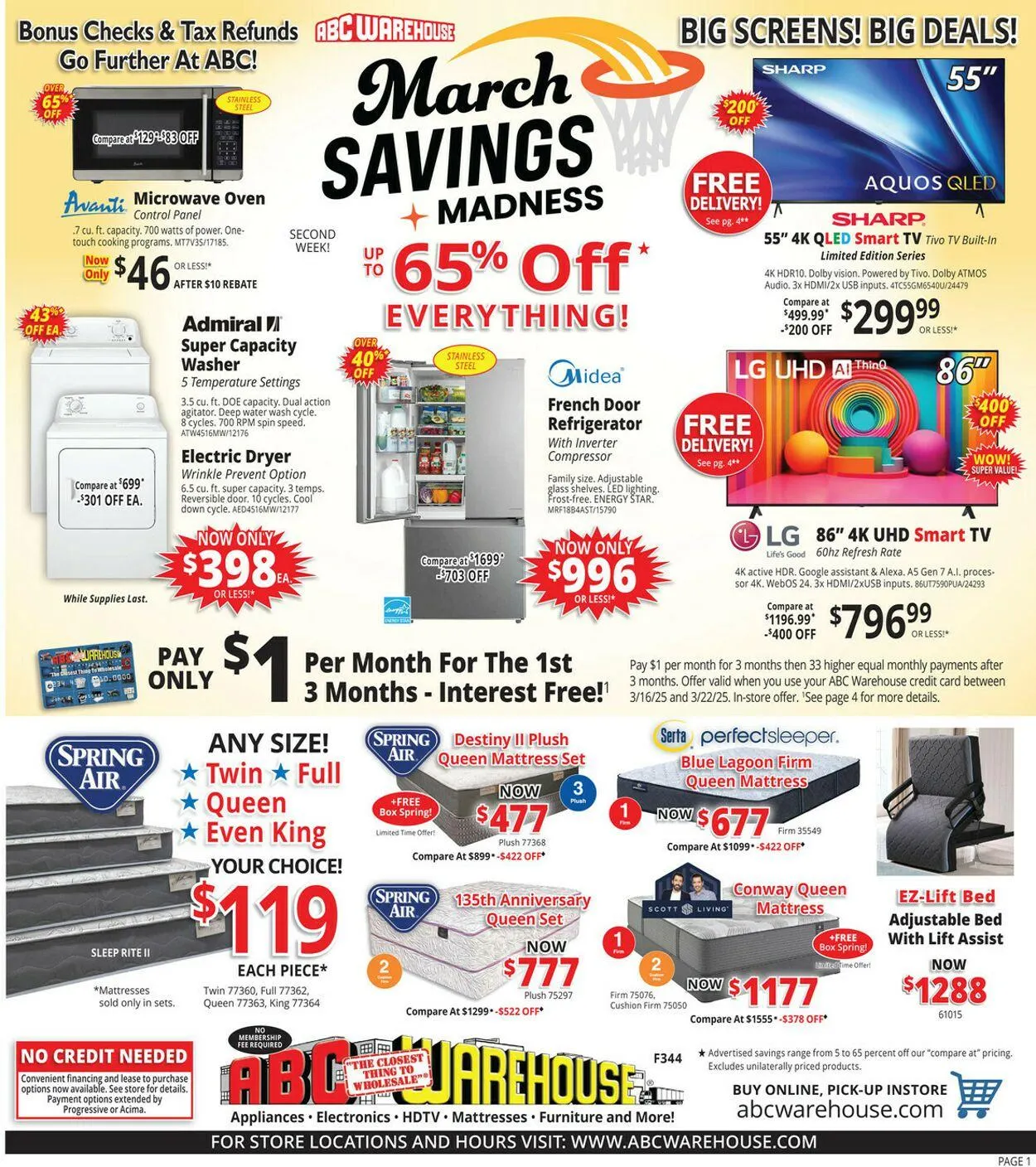 Weekly ad ABC Warehouse Current weekly ad from March 16 to March 22 2025 - Page 1
