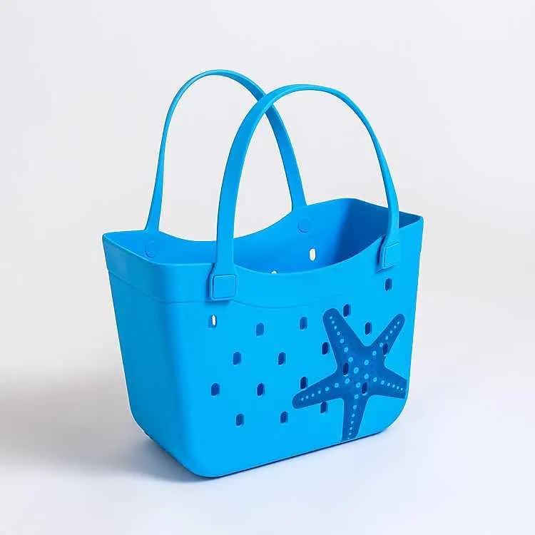 Blue Starfish Carry-All Basket Tote
