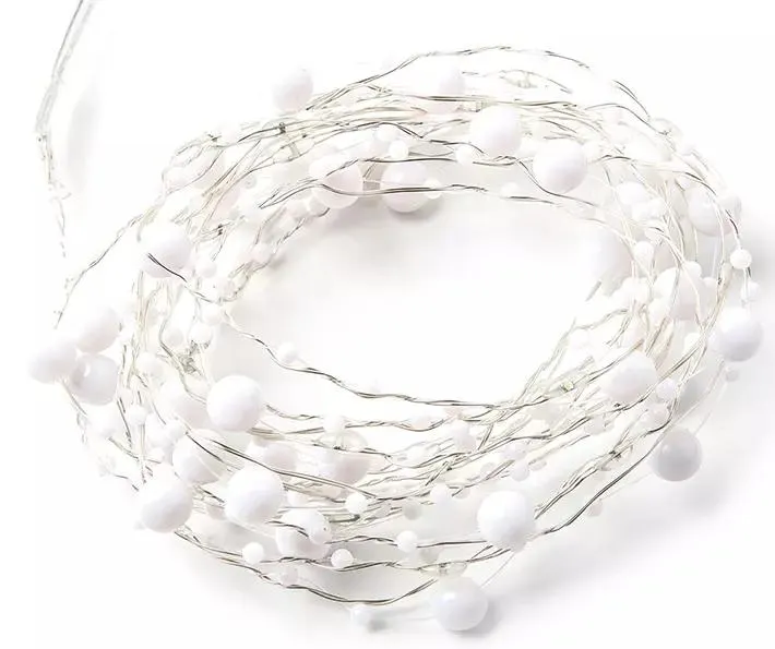 Cool White Bead LED Micro Light Set, 30-Lights