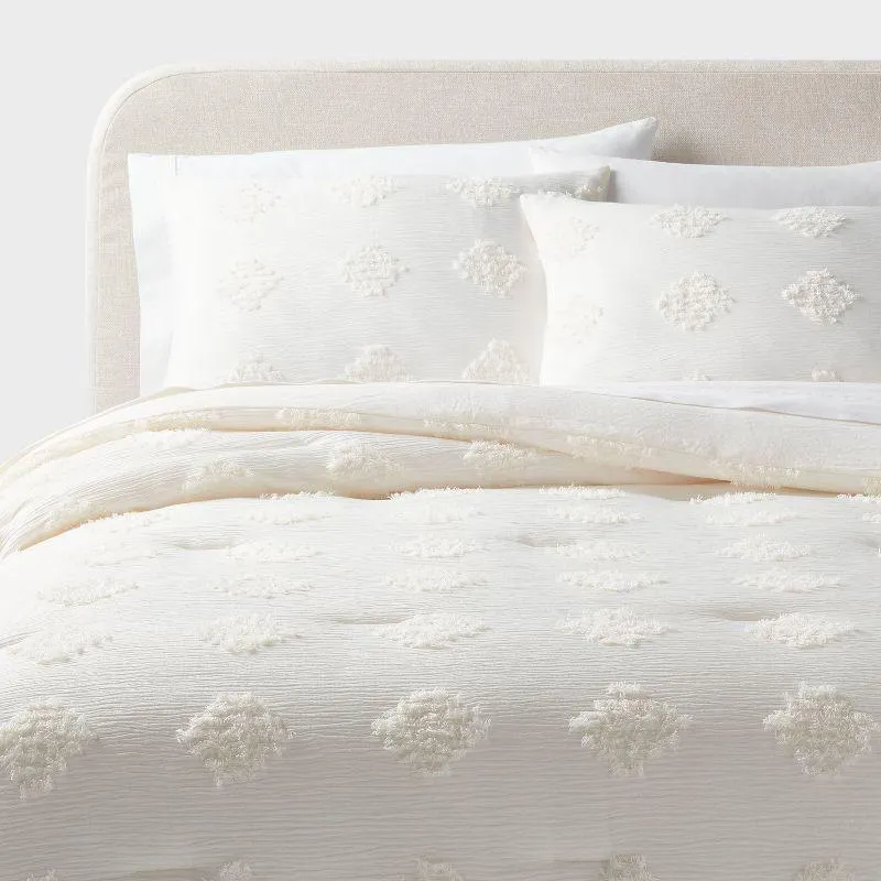 Tufted Diamond Crinkle Comforter and Sham Set - Threshold™
