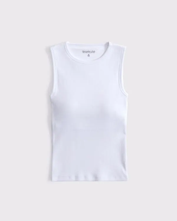 Bra-Free Rib High-Neck Tank