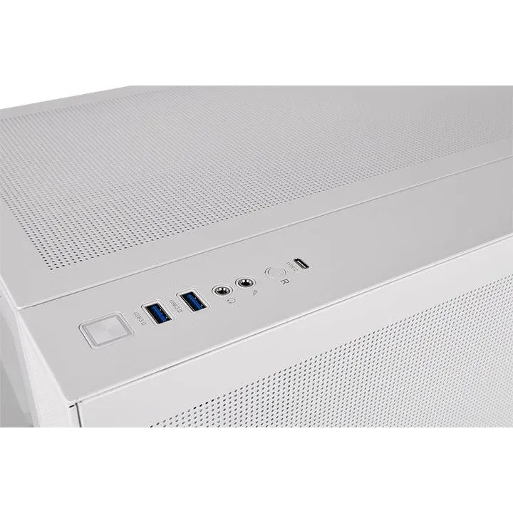 View 380 TG ARGB Snow Mid Tower Chassis