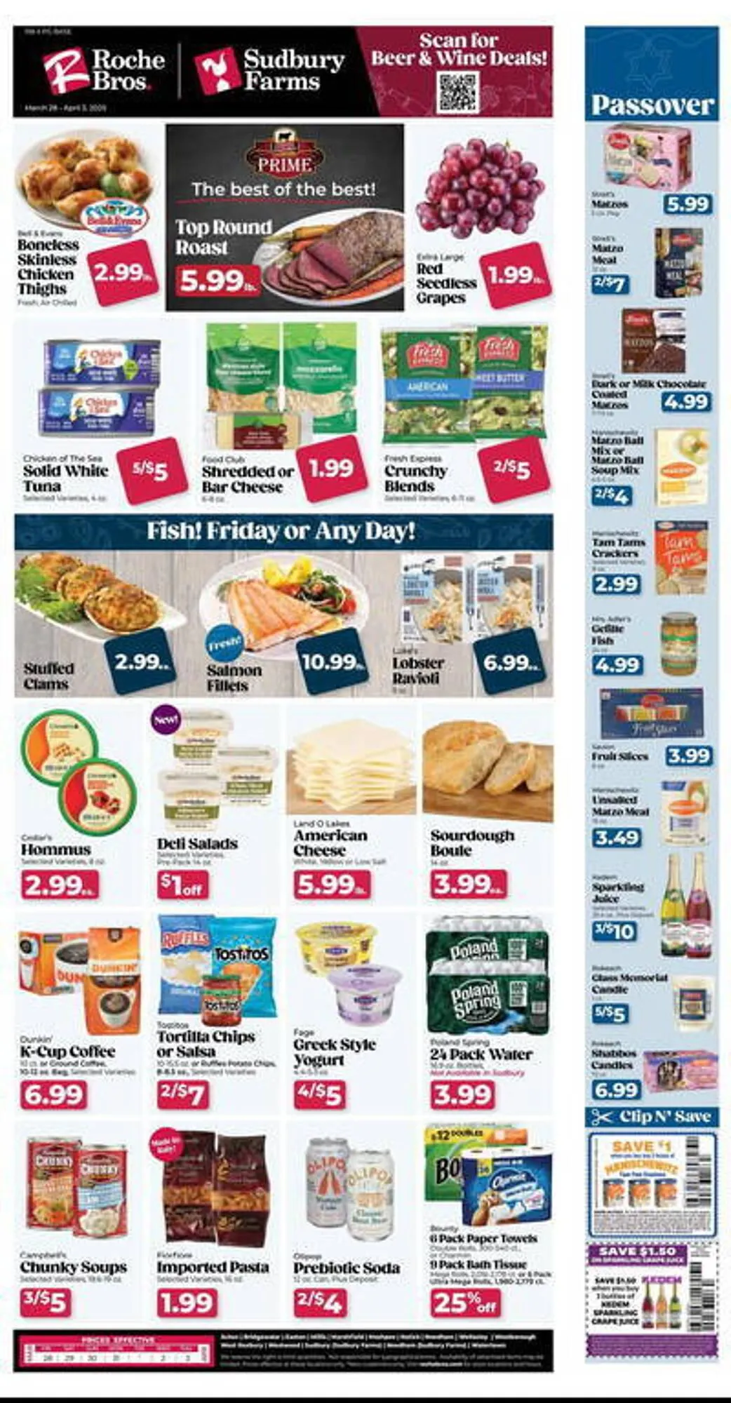 Weekly ad Roche Bros Weekly Ad from March 28 to April 3 2025 - Page 1