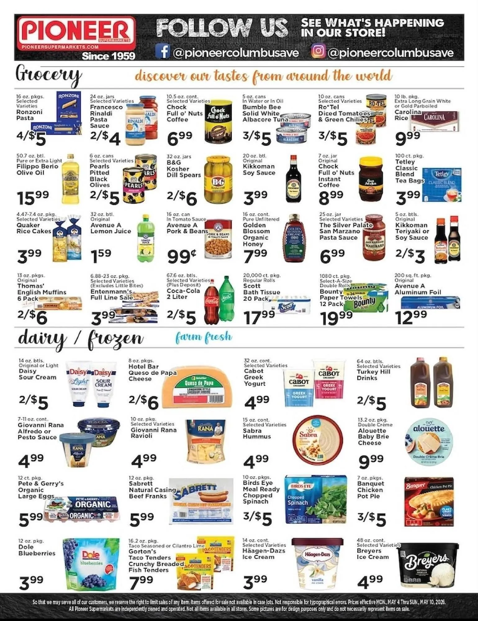 Weekly promotion Pioneer Supermarkets weekly ad spanning from May 4 to May 10 2026 - Page 2 for Catalogue 365