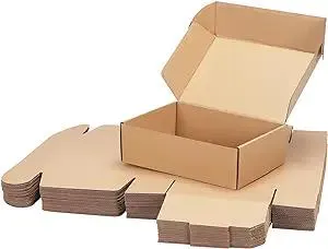PHAREGE 10x7x3 inch Shipping Boxes Bulk 25 Pack Brown, Tab Lock Tuck Top Mailer Boxes for Packaging Small Business, Medium Cardboard Gift Boxes for Wrapping Mailing Present