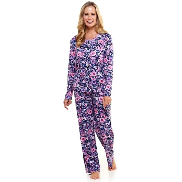 Petite Karen Neuburger Long Sleeve Floral Pajama Set