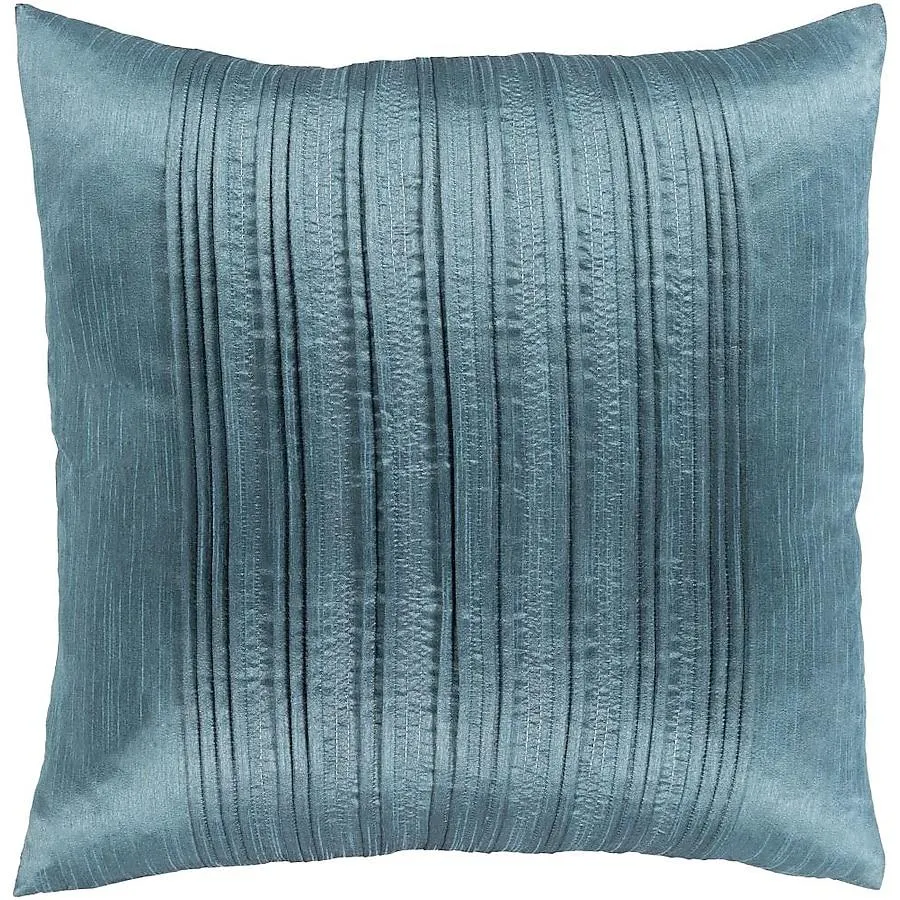 Livabliss Yasmine 18-in x 18-in Teal Square Indoor Decorative Pillow