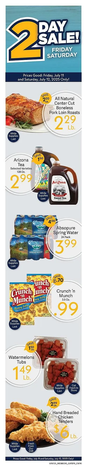 Weekly ad Riesbeck Weekly Ad from July 11 to July 12 2025 - Page 1