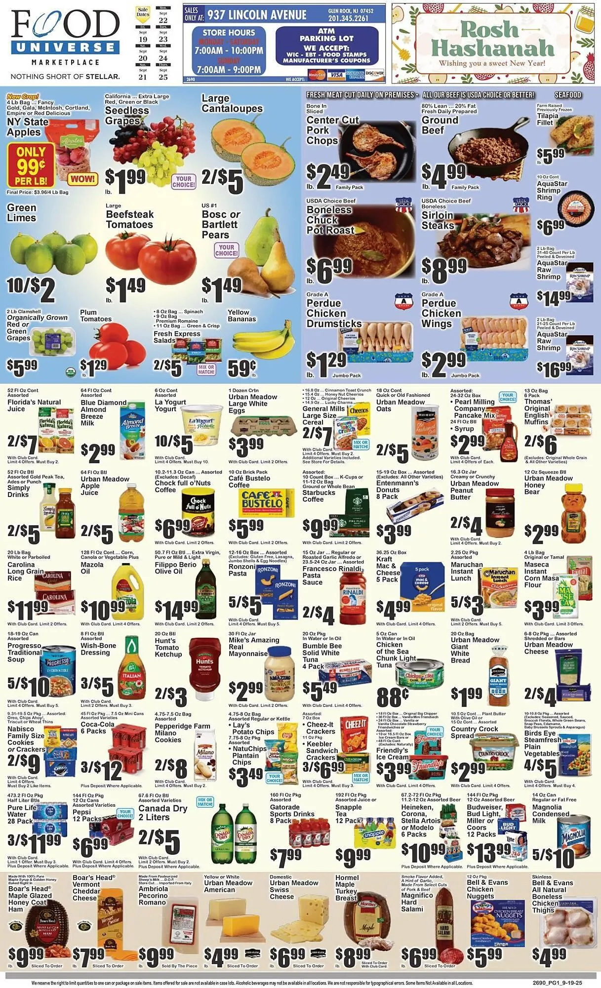 Weekly ad Food Universe circular from September 19 to September 25 2025 - Page 1