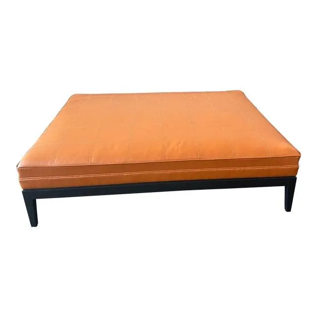 George Smith Leather Ottoman & Coffee Table