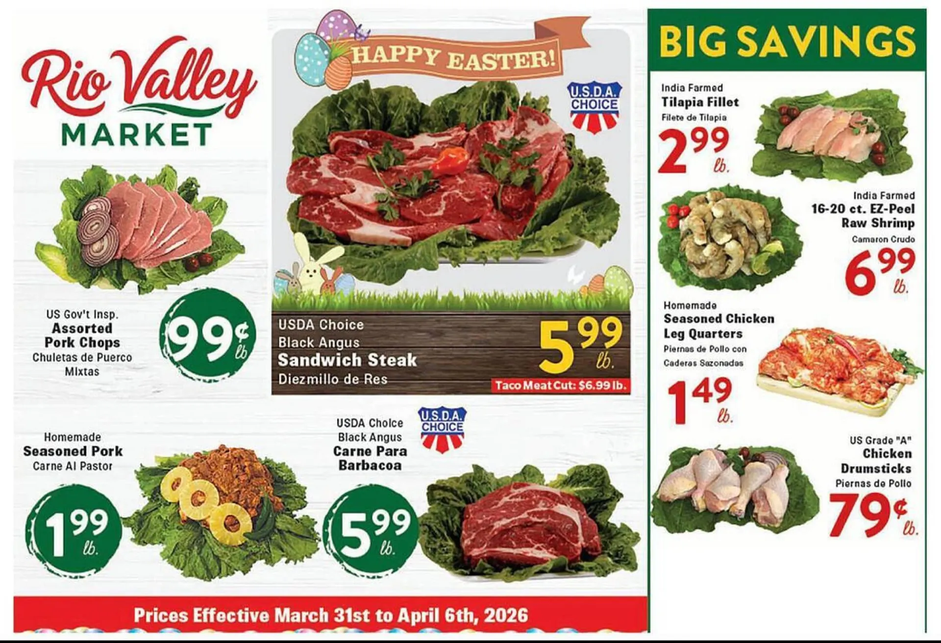 Weekly ad Rio Valley Market weekly ad from March 31 to April 6 2026 - Page 1